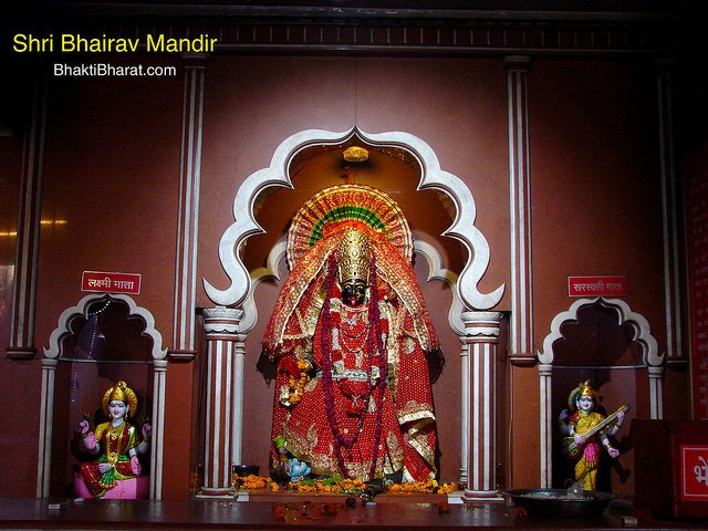 Mata Laxmi, Maa Kali and Maa Saraswati in left side darbar.