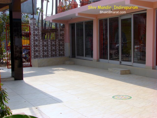 Main entrance side welcome hall right side Shri Shani Dham and left side all remaining dham.