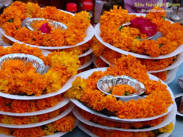 Puja flower outside the temple